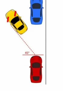 3. Estacionamiento en batería a 45 grados